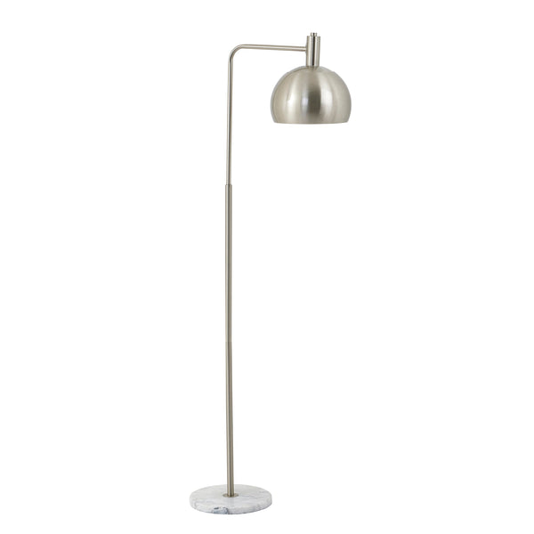 Marble And Silver Industrial Adjustable Floor Lamp-TrendGoat