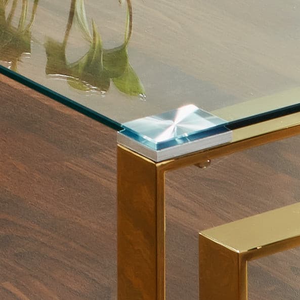 Milano Golden Plated Coffee Table-TrendGoat