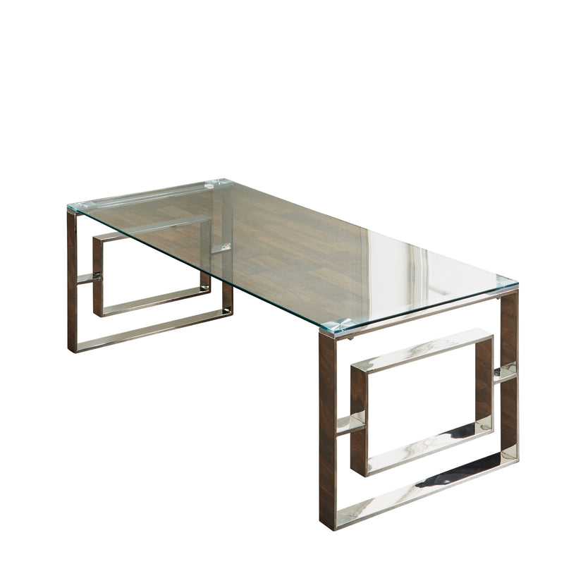 Milano Silver Plated Coffee Table-TrendGoat