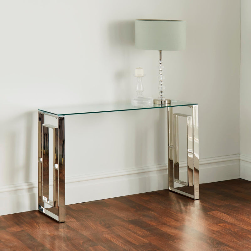 Milano Silver Plated Console Table-TrendGoat