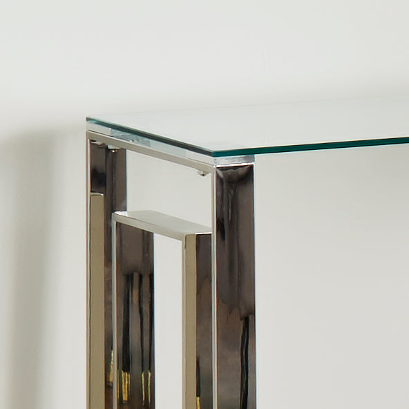 Milano Silver Plated Console Table-TrendGoat