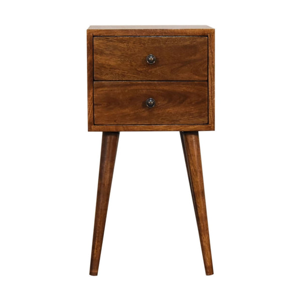 Mini 2 Drawer Chestnut Bedside-TrendGoat