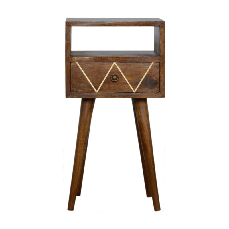 Mini Geometric Brass Inlay Bedside-TrendGoat