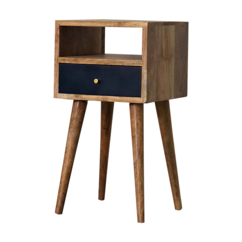 Mini Navy Blue Hand Painted Bedside-TrendGoat