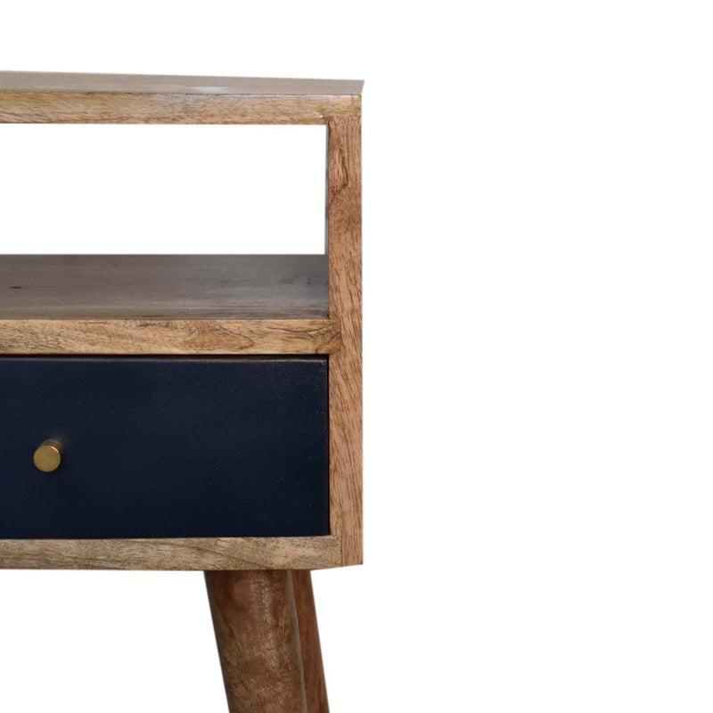 Mini Navy Blue Hand Painted Bedside-TrendGoat