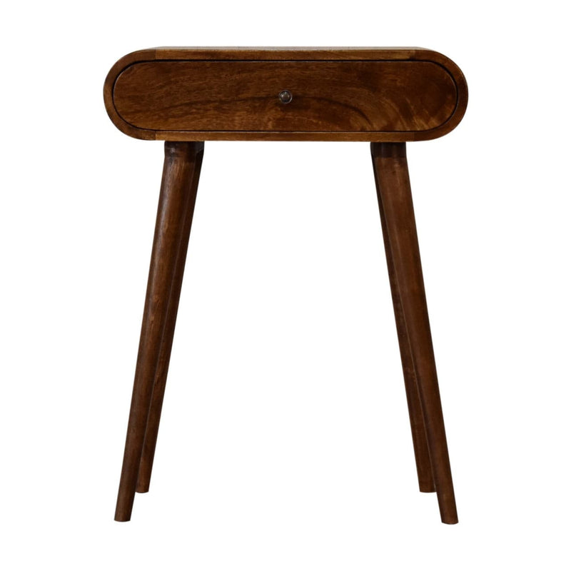 Mini Rounded Mini Chestnut Console Table-TrendGoat