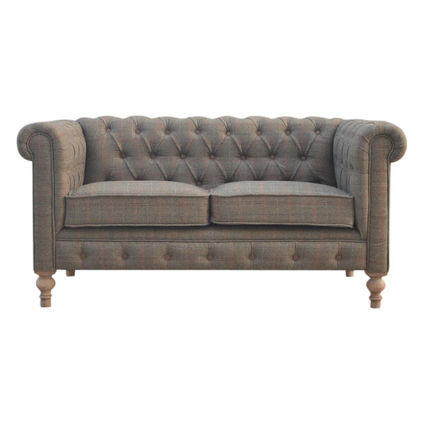 Multi Tweed 2 Seater Chesterfield Sofa-TrendGoat