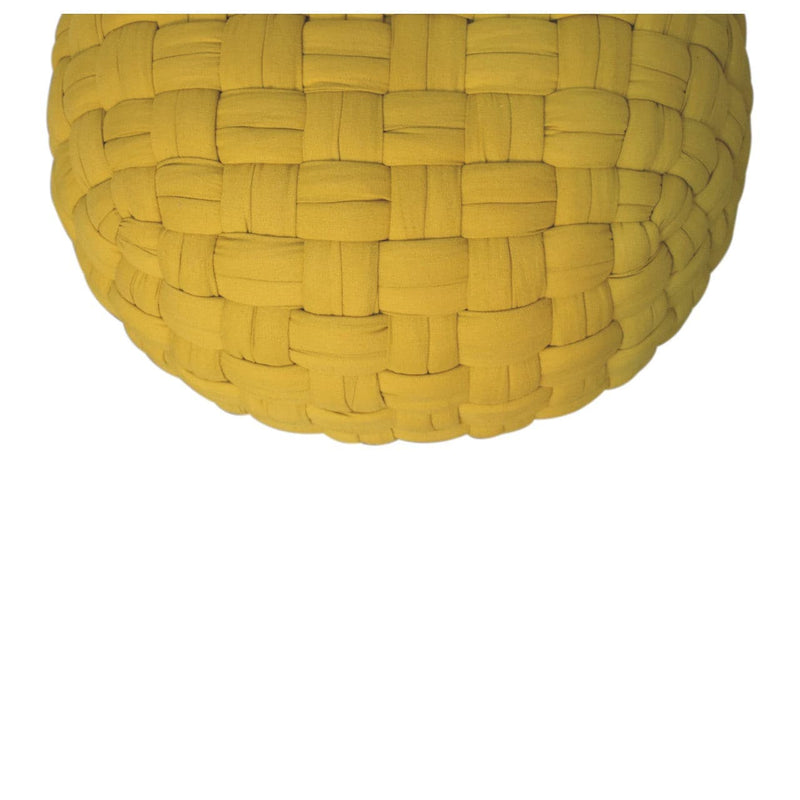 Mustard Tube Pouffe-TrendGoat