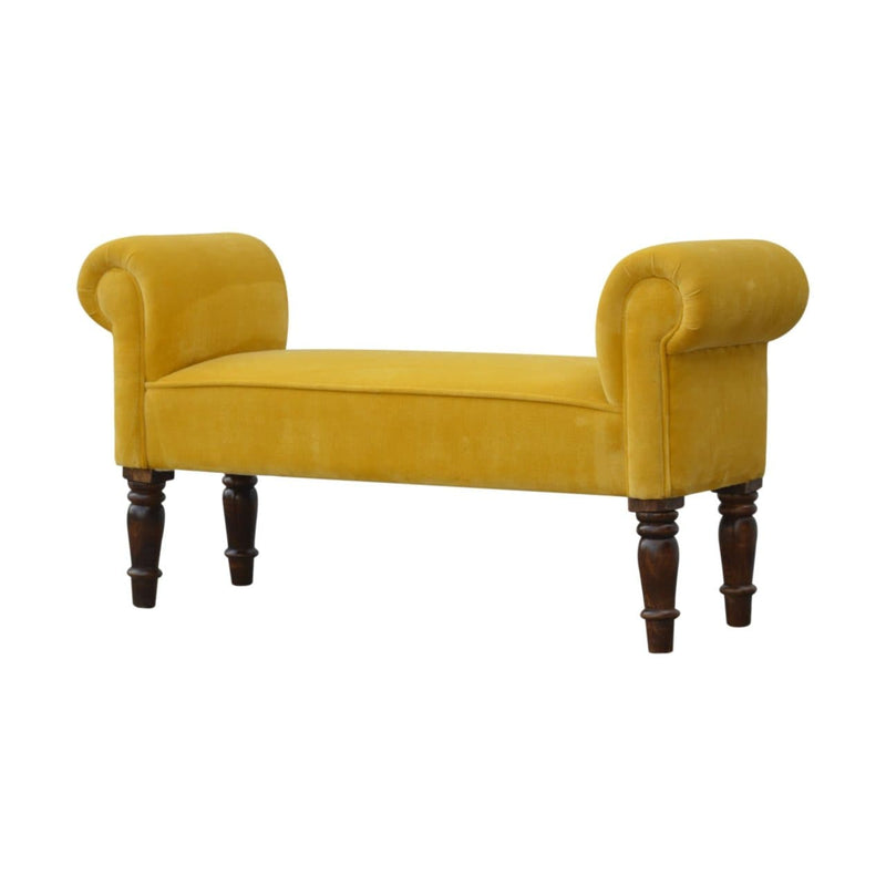 Mustard Velvet Bench-TrendGoat