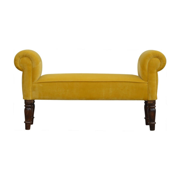 Mustard Velvet Bench-TrendGoat