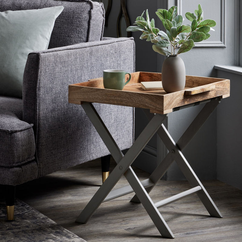 Nordic Grey Collection Large Butler Tray Table-TrendGoat