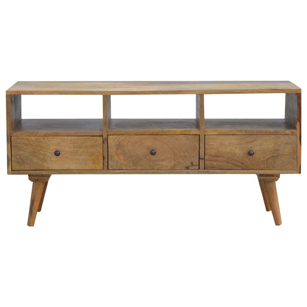 Nordic Style TV Unit with 3 Drawers-TrendGoat