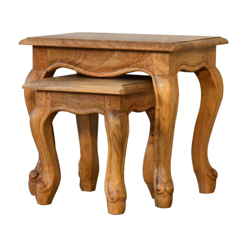 Oak-ish French Style side table Set-TrendGoat