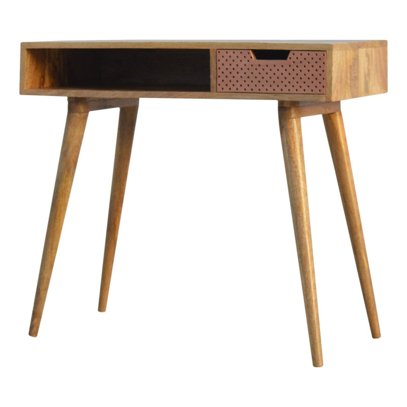 Perforated Copper Writing Desk-TrendGoat