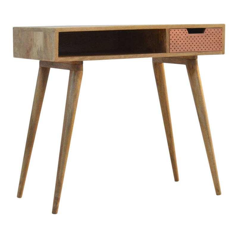 Perforated Copper Writing Desk-TrendGoat