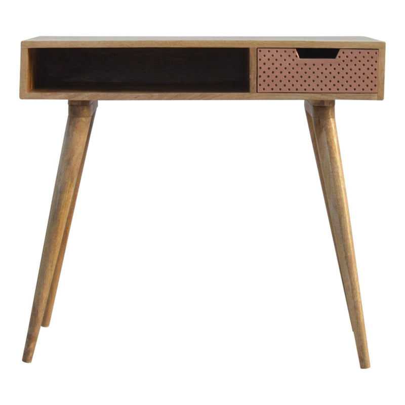 Perforated Copper Writing Desk-TrendGoat