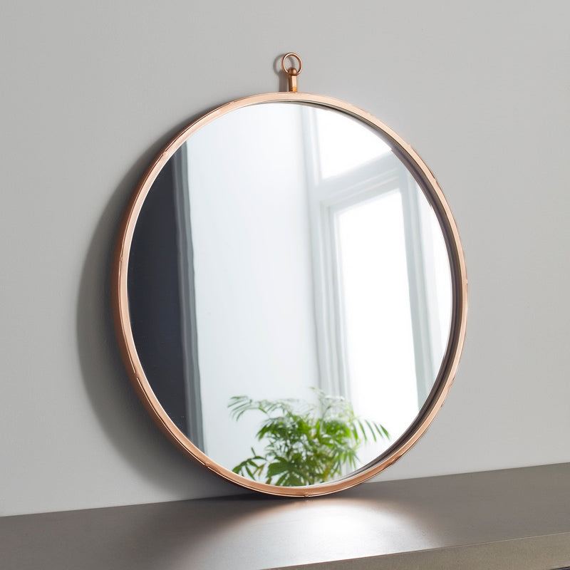 Pink Copper Round Mirror-TrendGoat