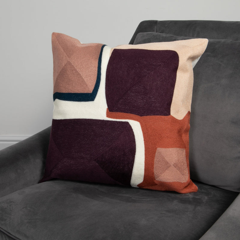 Purple Abstract Boho Cushion Cover-TrendGoat