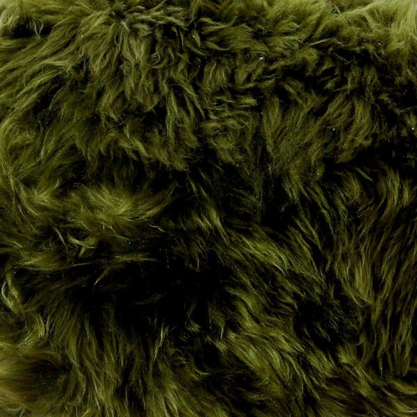 Quad Olive Green Sheepskin Rug-TrendGoat