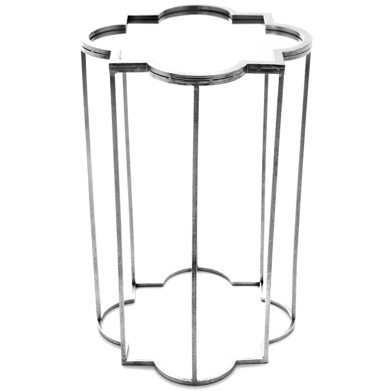 Quarter Foil Mirrored Set Of Two Side Tables-TrendGoat