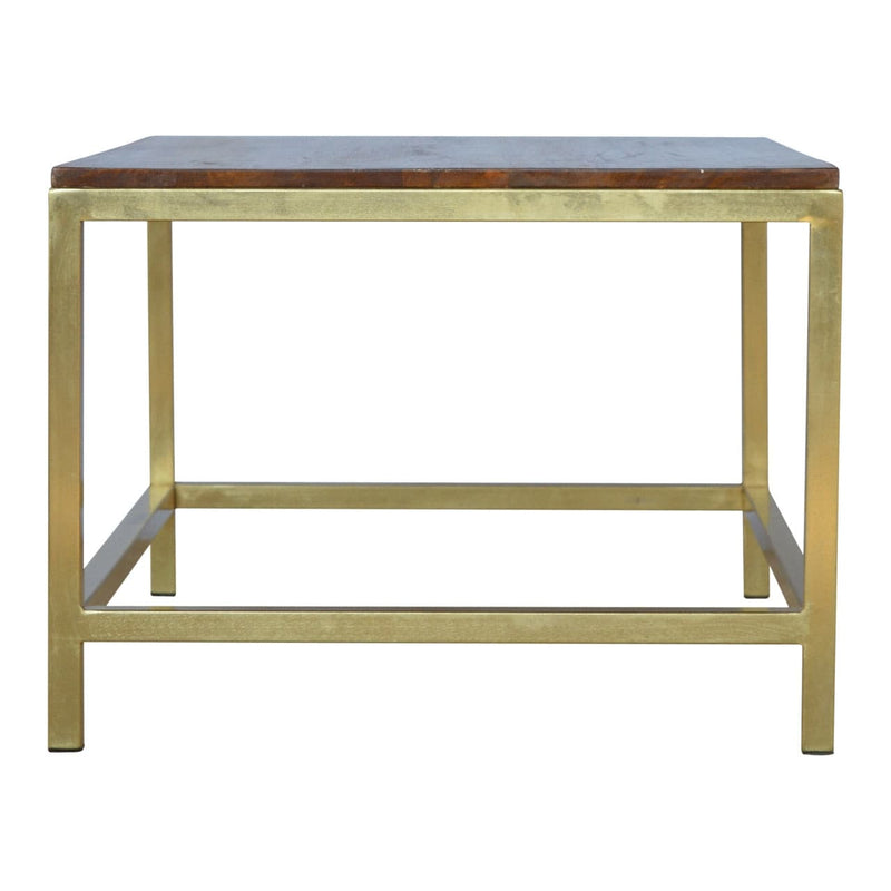 Rectangular Coffee Table with Gold Base-TrendGoat