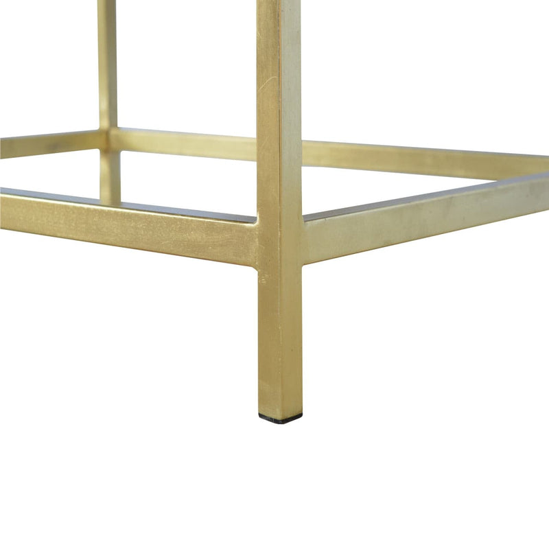 Rectangular Coffee Table with Gold Base-TrendGoat