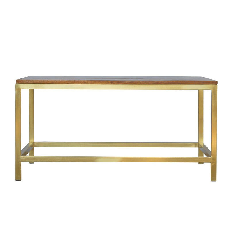 Rectangular Coffee Table with Gold Base-TrendGoat