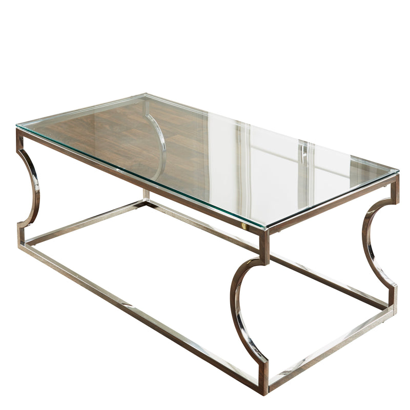 Rome Silver Coffee Table-TrendGoat