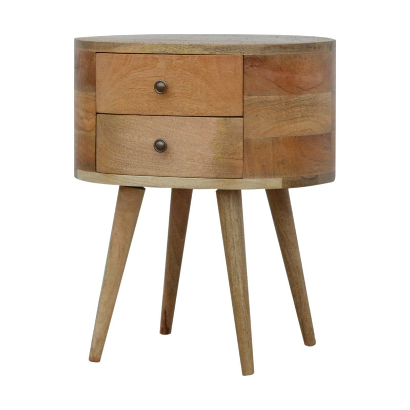 Rounded Bedside Table-TrendGoat