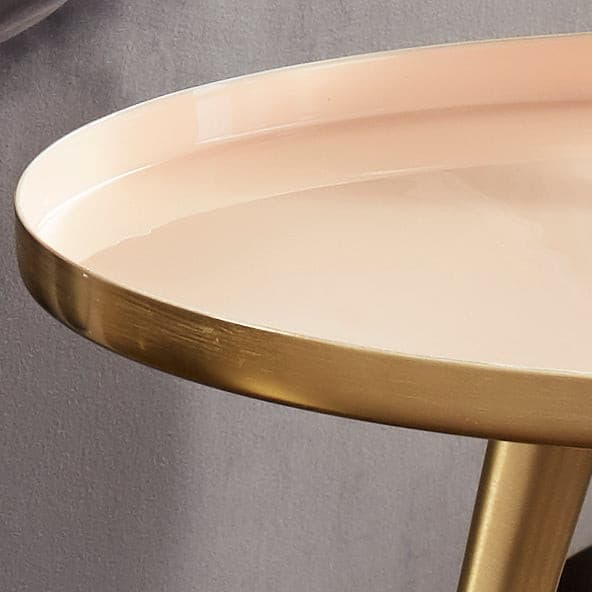 Side Table Pink Enamel Tray-TrendGoat