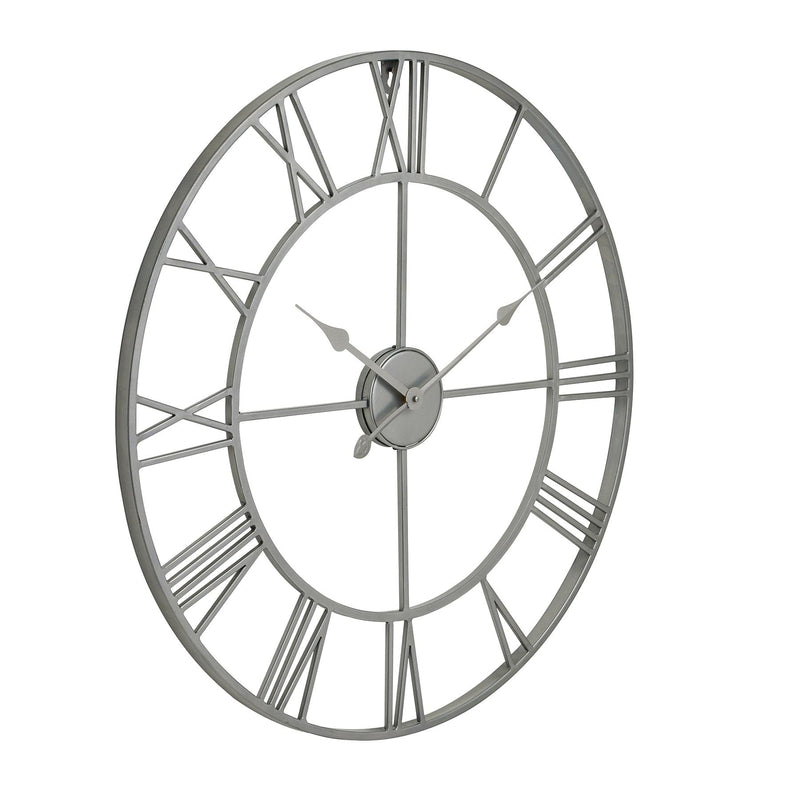 Silver Skeleton Wall Clock-TrendGoat