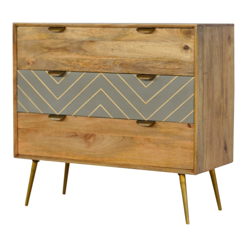 Sleek Cement Brass Inlay Chest-TrendGoat