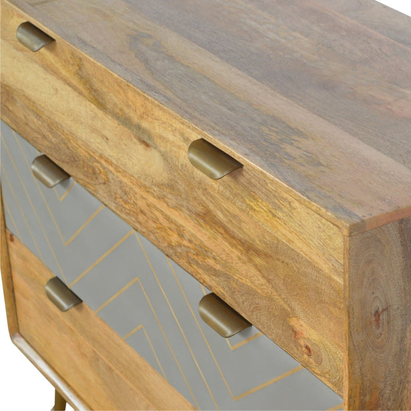 Sleek Cement Brass Inlay Chest-TrendGoat