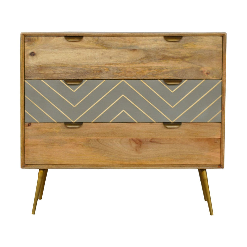 Sleek Cement Brass Inlay Chest-TrendGoat