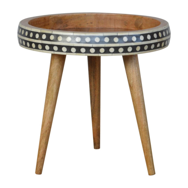 Small Patterned Nordic Style End Table-TrendGoat