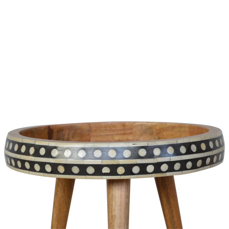 Small Patterned Nordic Style End Table-TrendGoat