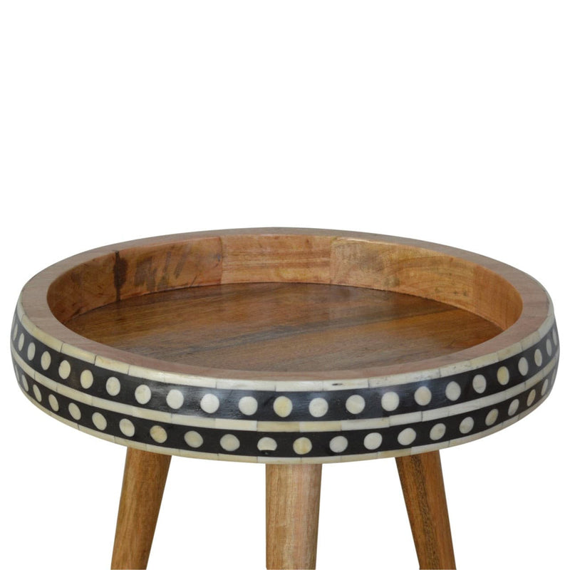 Small Patterned Nordic Style End Table-TrendGoat