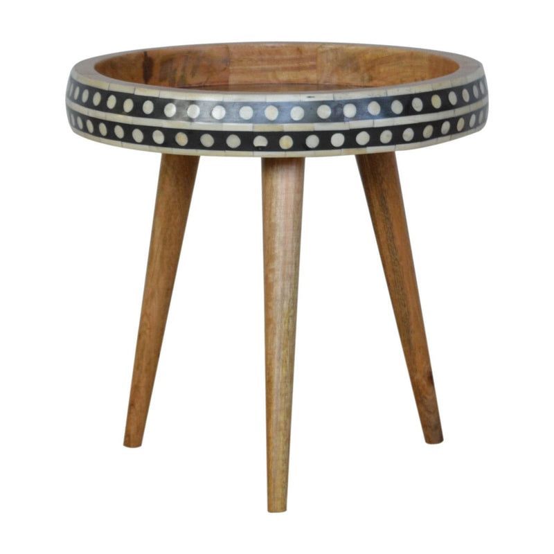 Small Patterned Nordic Style End Table-TrendGoat