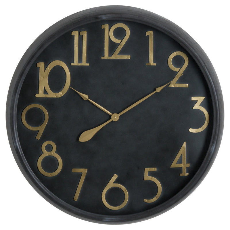 Soho Brass And Black Large Clock-TrendGoat