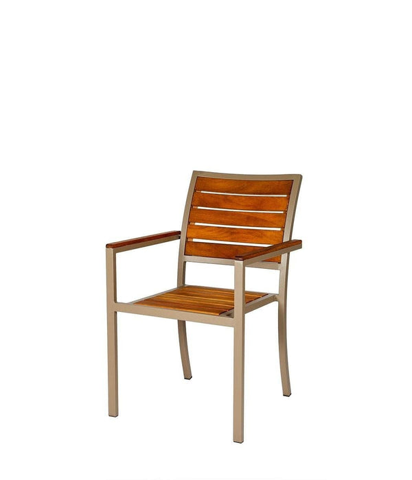 Solid Chestnut Outdoor Patio Arm Chair-TrendGoat