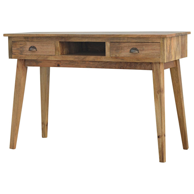 Solid Wood Writing Desk with 2 Drawers-TrendGoat