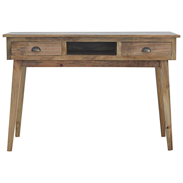 Solid Wood Writing Desk with 2 Drawers-TrendGoat