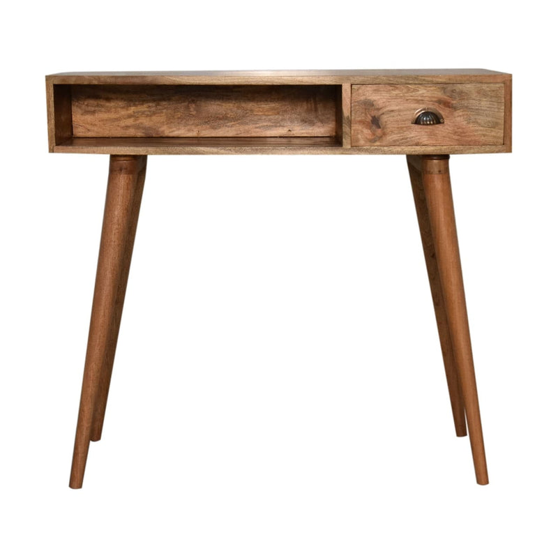 Solid Wood Writing Desk with Open Slot-TrendGoat