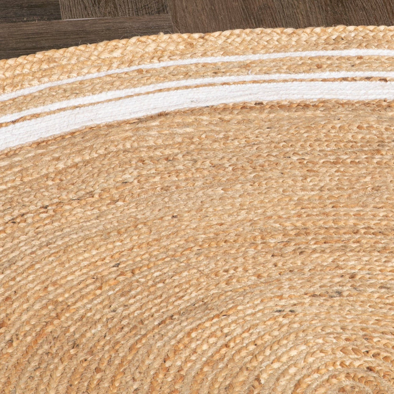 Striped Round Jute Rug (2 sizes)-TrendGoat