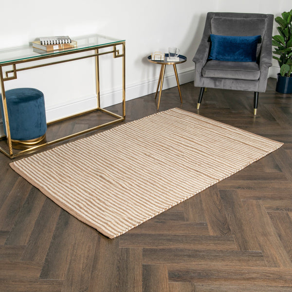 Striped Wool & Jute Rug (3 sizes)-TrendGoat