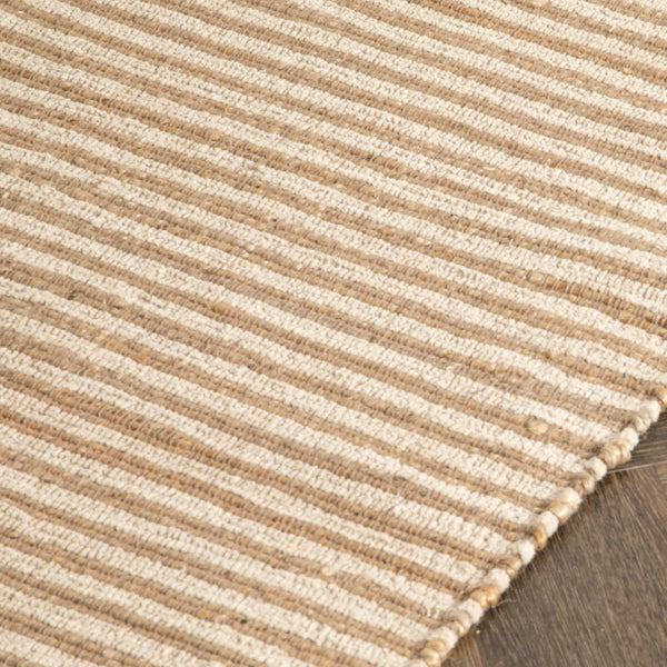 Striped Wool & Jute Runner Rug (60 x 230cm)-TrendGoat