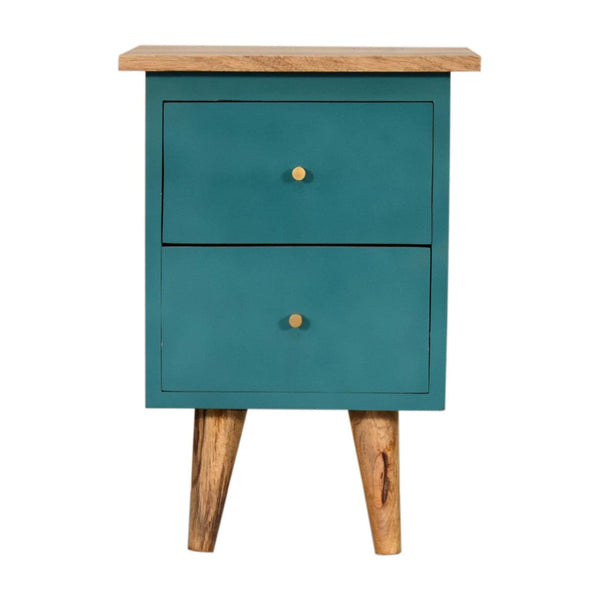 Teal Hand Painted Bedside-TrendGoat