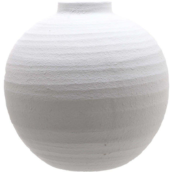 Tiber Large Matt White Ceramic Vase-TrendGoat