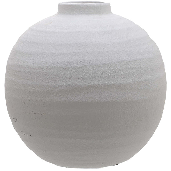 Tiber Matt White Ceramic Vase-TrendGoat