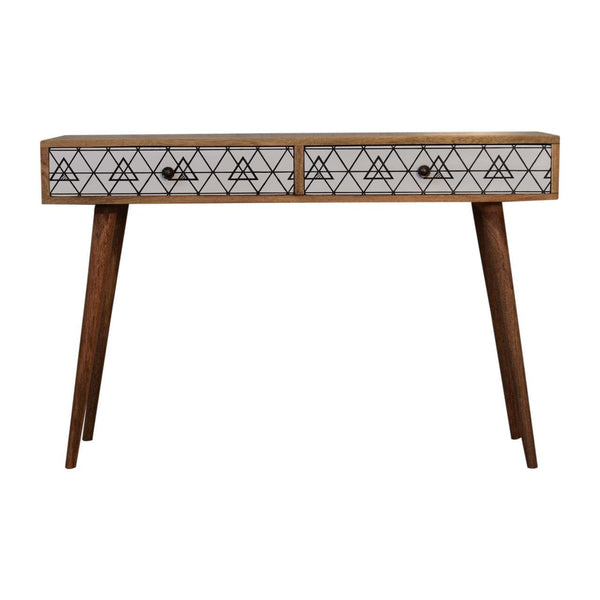 Triangle Printed Long Console Table-TrendGoat